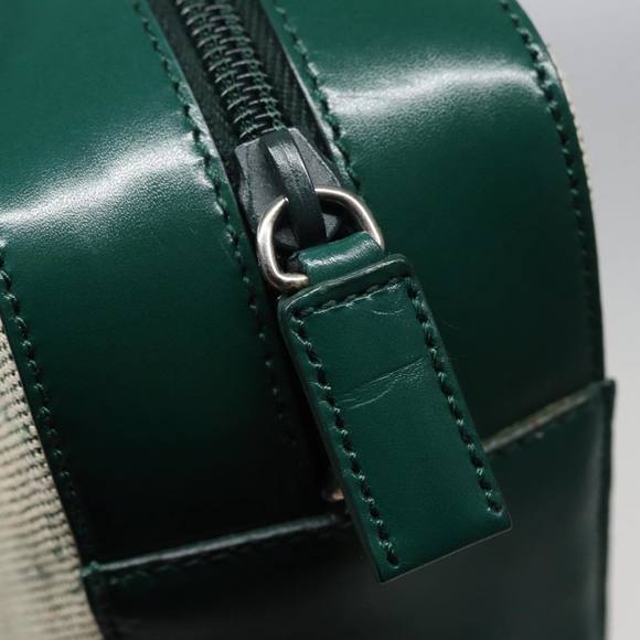 PRADA Shoulder Bag Canvas Leather Green Auth 78960 - Picture 9 of 16